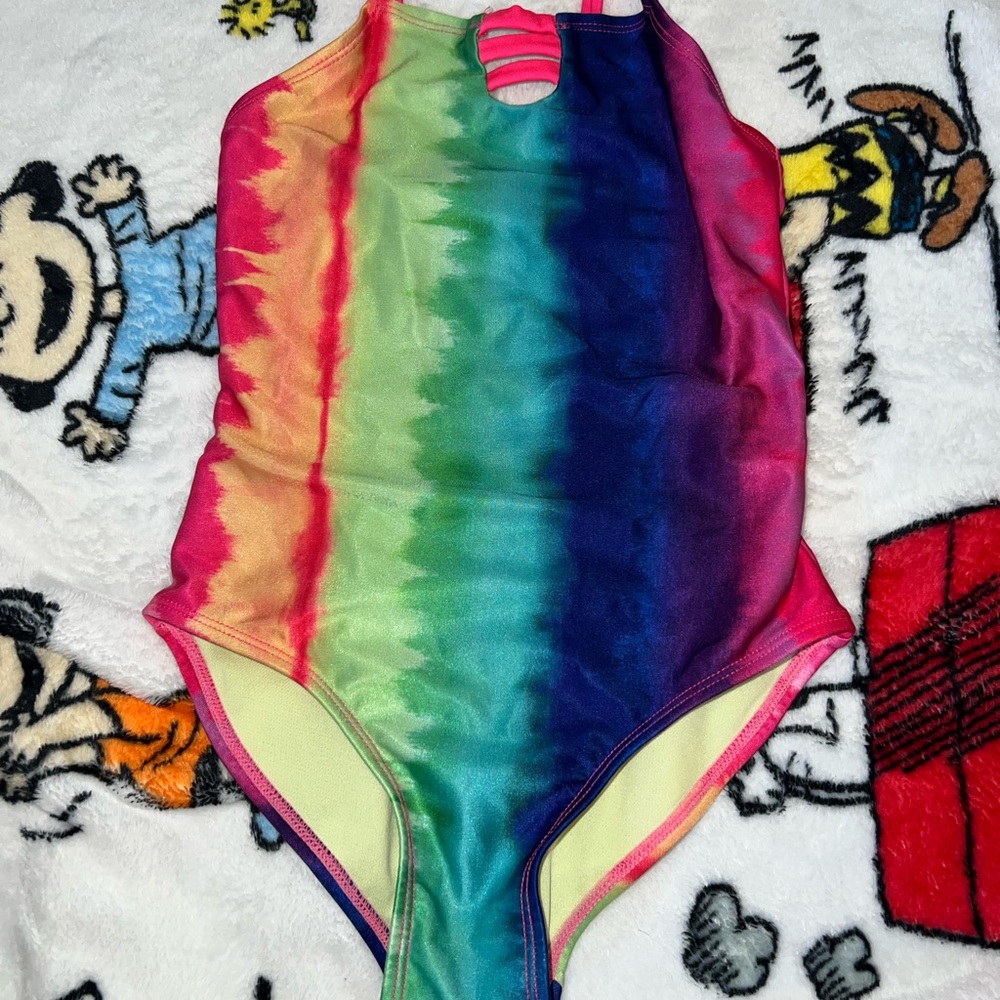 Cat & Jack Rainbow Ombré Kids One-Piece Swimsuit